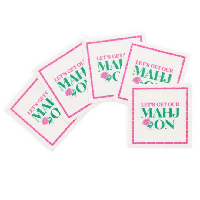 Let's Get Our Mahj On Paper Cocktail Napkins