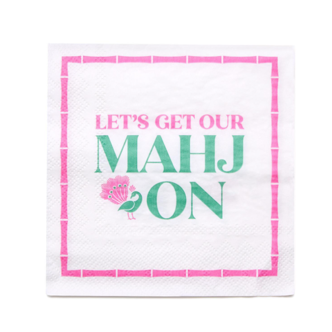 Let's Get Our Mahj On Paper Cocktail Napkins