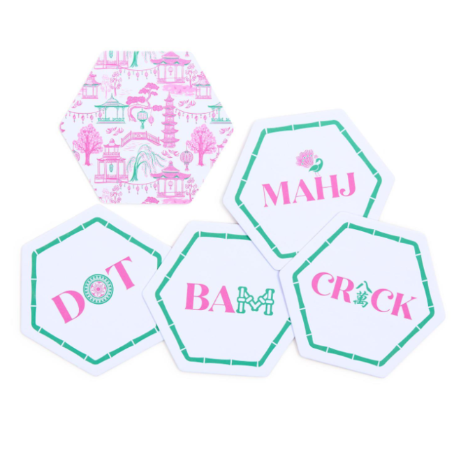 Let's Mahj Paper Coasters