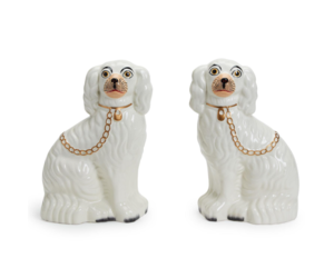 Two's Company Staffordshire Dog Statues Pair - British Isles