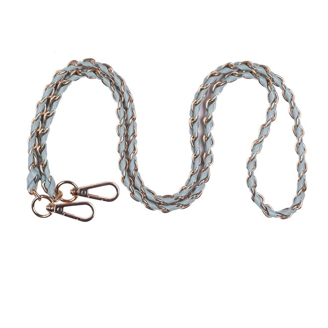Mint Green Weave Gold Chain Strap