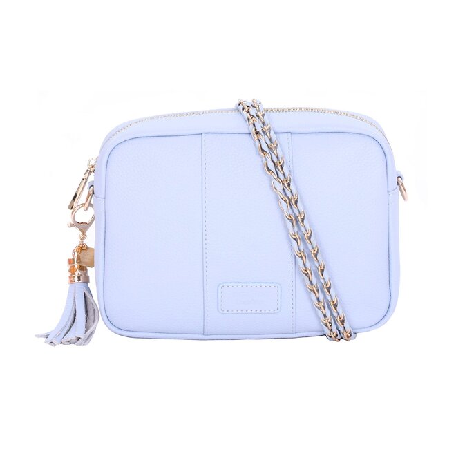 Powder Blue Weave Gold Chain Strap