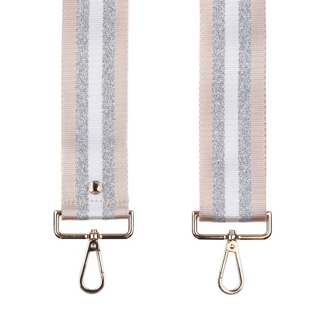 Platinum & Silver Stripe Strap