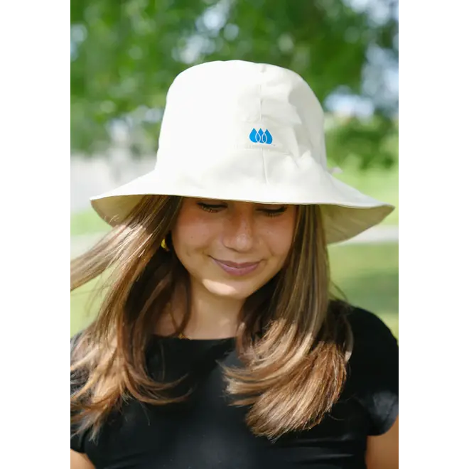 Ivory Rain Cap Bucket Hat