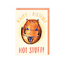 Hot Stuff Cat Birthday Card