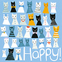 Happy Cats Greeting Card