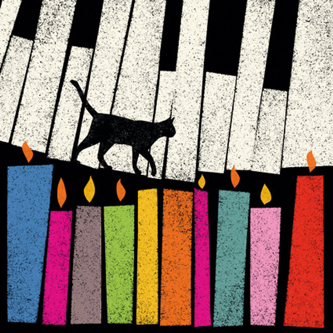 Cat on a Hot Tin Roof Birthday Card