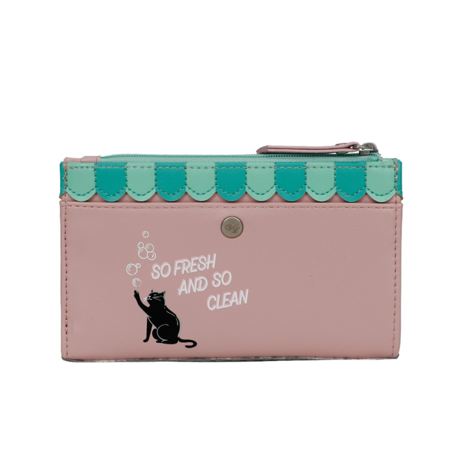 Bubble Cats Laundromat Compact Folding Wallet