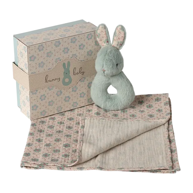 Rabbit Rattle Set - Mint