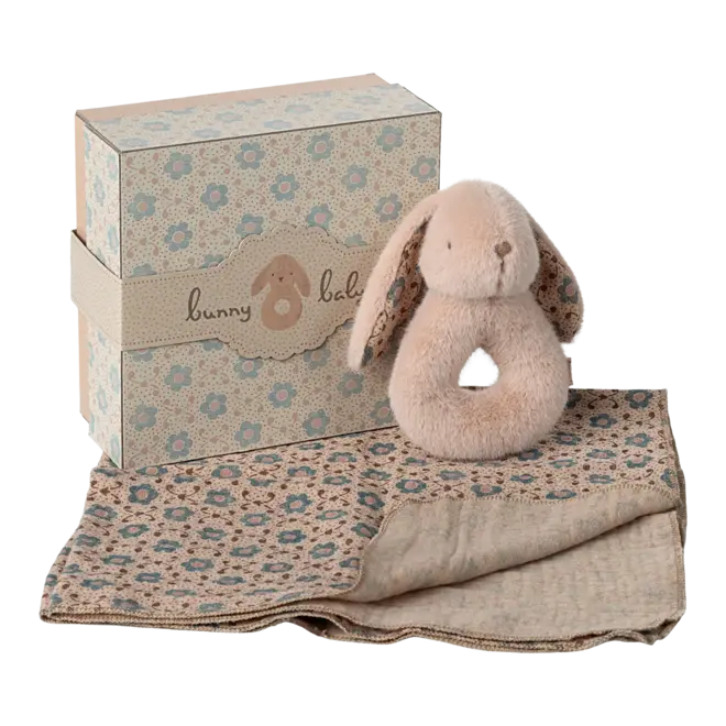 Bunny Rattle Set - Powder