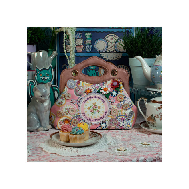 Vendula Heritage Victorian Tea Rooms Ornate Handle Bubble Bag