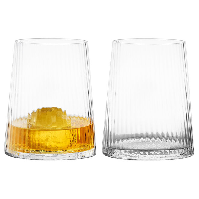 Empire Clear Double Old Fashioned Tumblers Pair