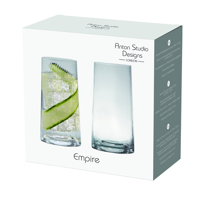 Empire Clear Highball Tumbler Pair