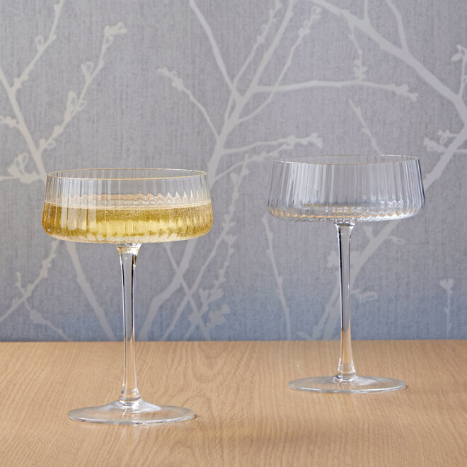 Empire Clear Champagne Coupes Pair