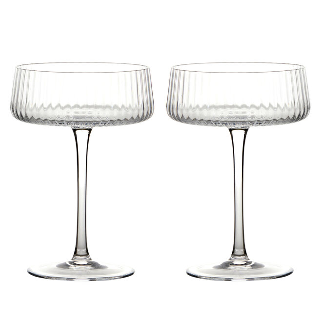 Empire Clear Champagne Coupes Pair