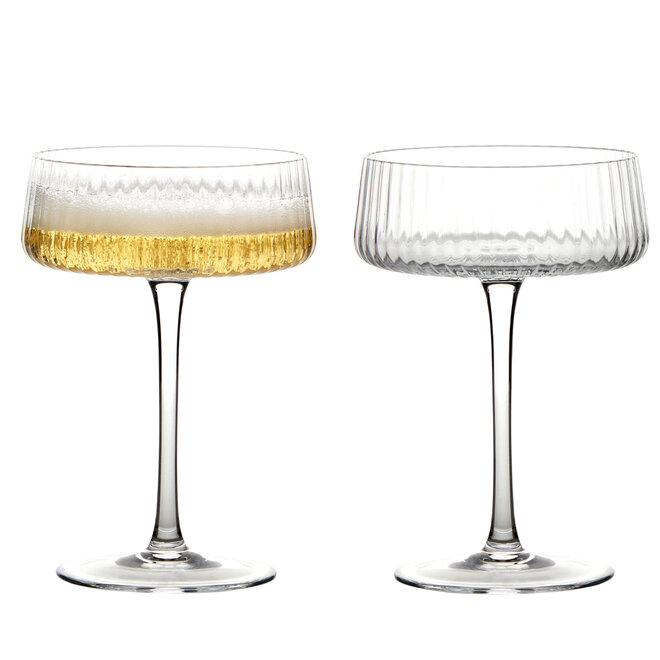Empire Clear Champagne Coupes Pair