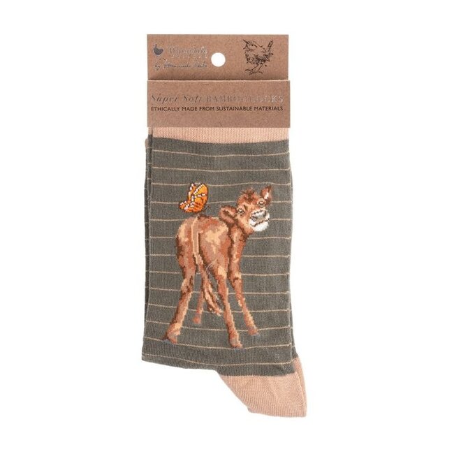 'Flutterly Fabulous' Cow Women's Socks