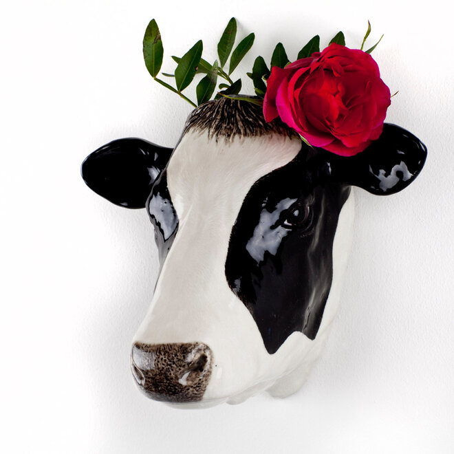 Friesian Cow Wall Vase