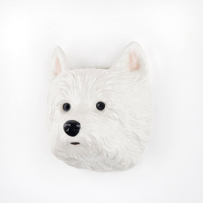 Quail Westie Small Wall Vase