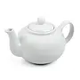 White Small Stoneware Teapot