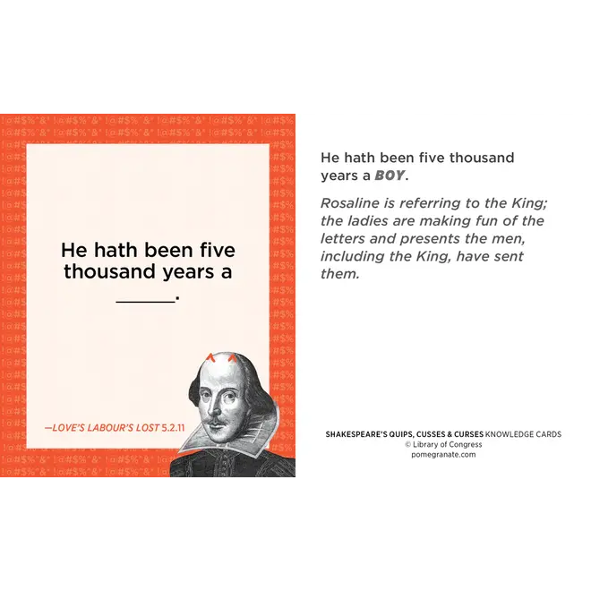 Knowledge Cards: Shakespeare’s Quips, Cusses & Curses