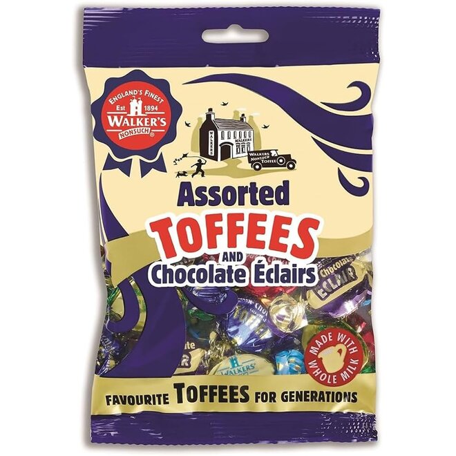 Walker's Nonsuch Assorted Toffees & Chocolate Eclairs Bag