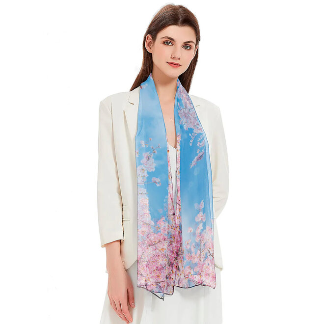 Cherry Blossoms Sheer Scarf
