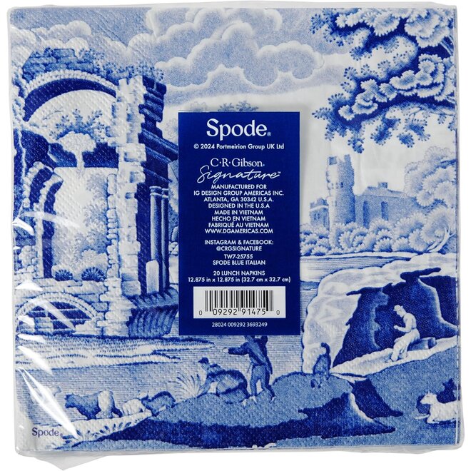 Blue Italian Lunch Napkins