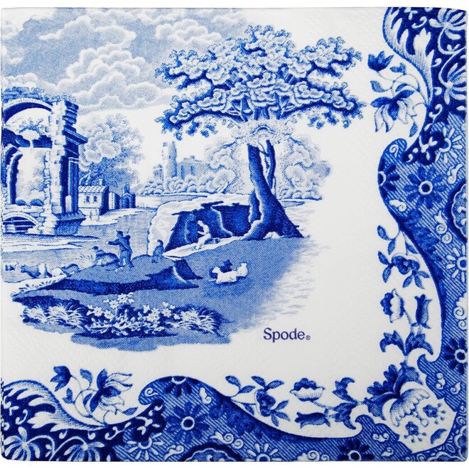 Blue Italian Beverage Napkins
