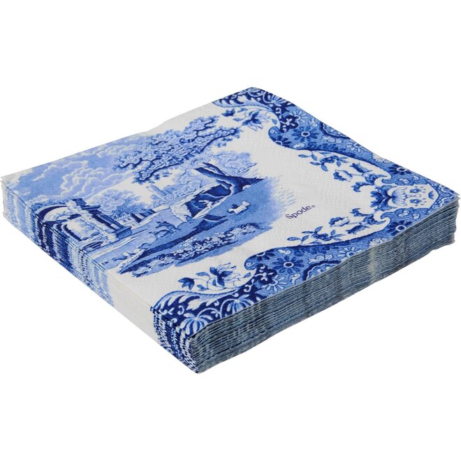 Blue Italian Beverage Napkins