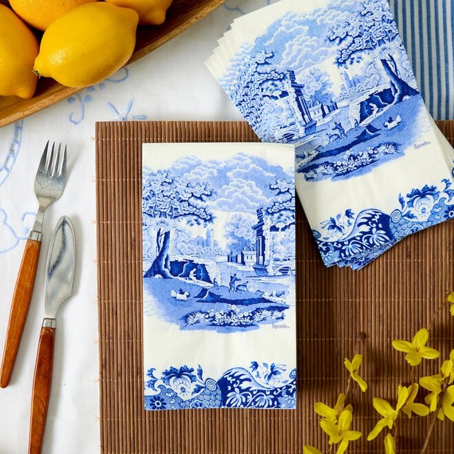 Blue Italian Dinner Napkins