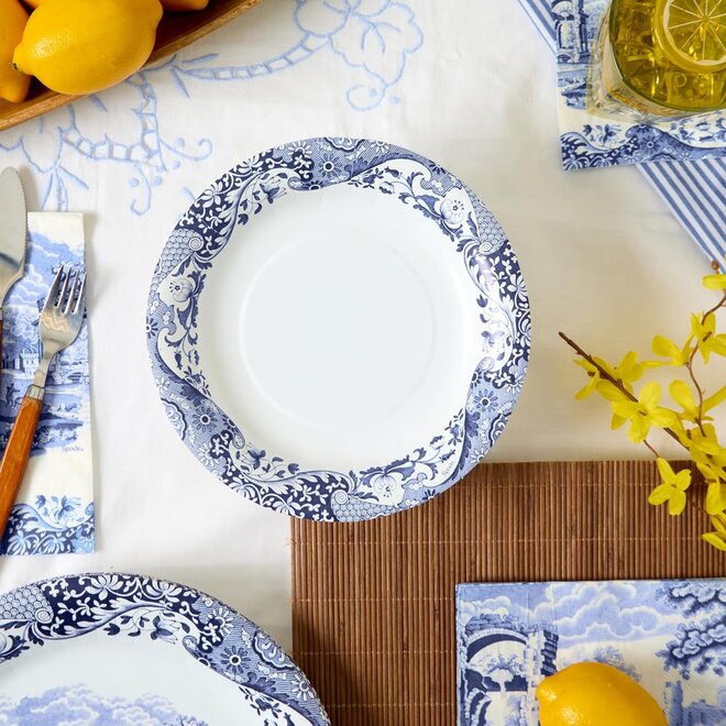 Blue Italian Paper Lunch Plates