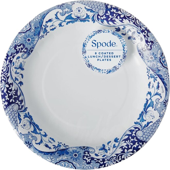 Blue Italian Paper Lunch Plates