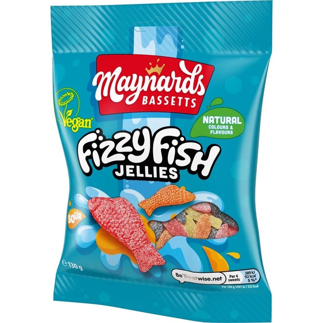 Maynards Fizzy Fish Jellies Bag