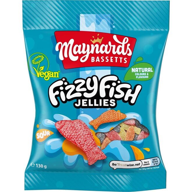 Maynards Fizzy Fish Jellies Bag