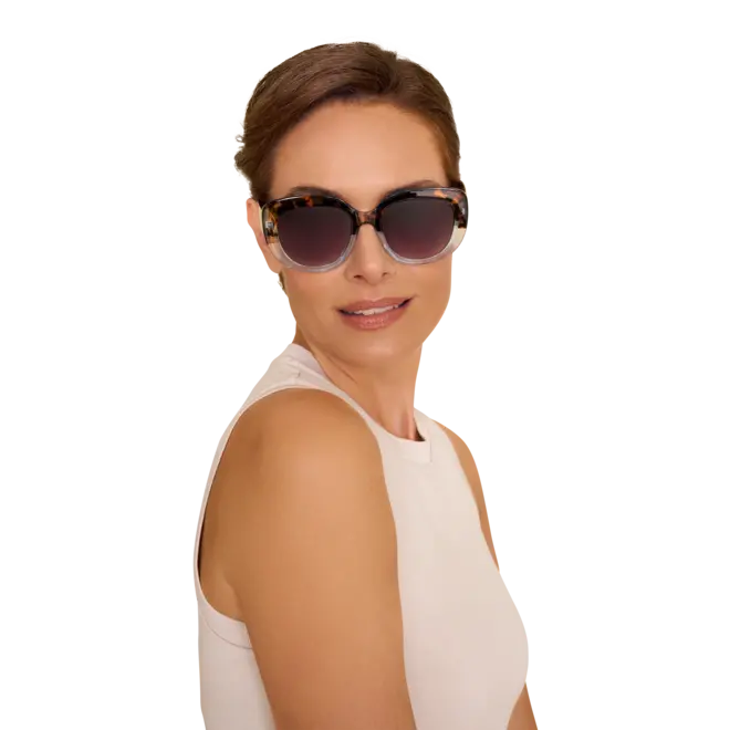 Polina Tortoiseshell & Aqua Sunglasses