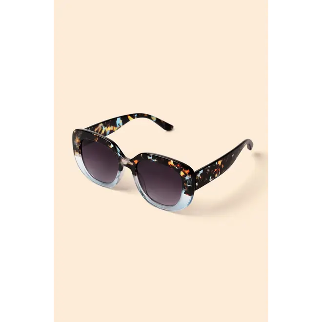 Polina Tortoiseshell & Aqua Sunglasses