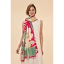 Delicate Tropical Dark Rose Print Scarf