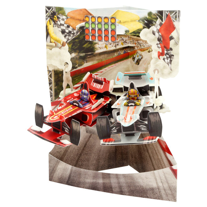 Racing Cars Swing Card