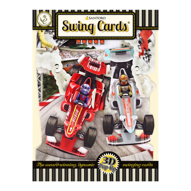 Racing Cars Swing Card