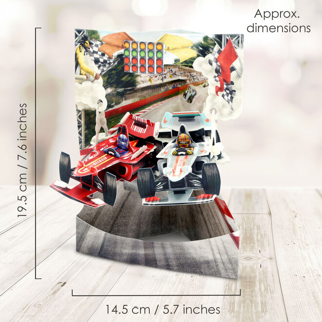 Racing Cars Swing Card