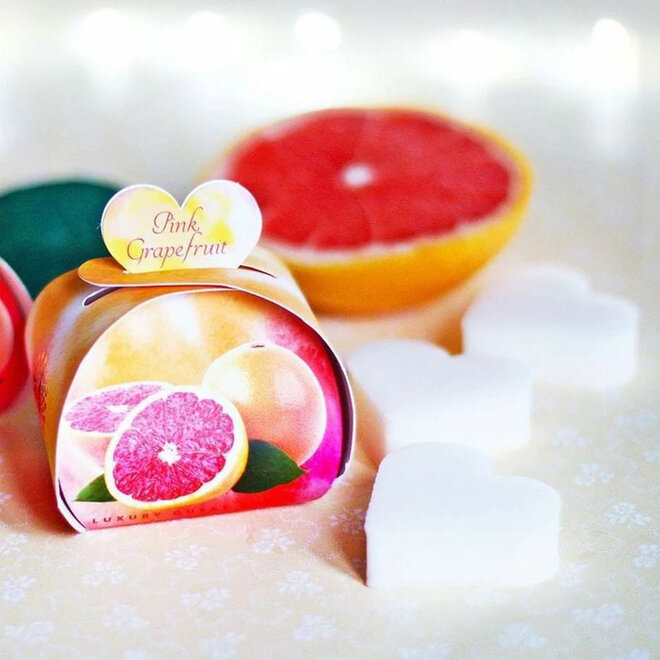 Pink Grapefruit Mini Guest Soaps Set