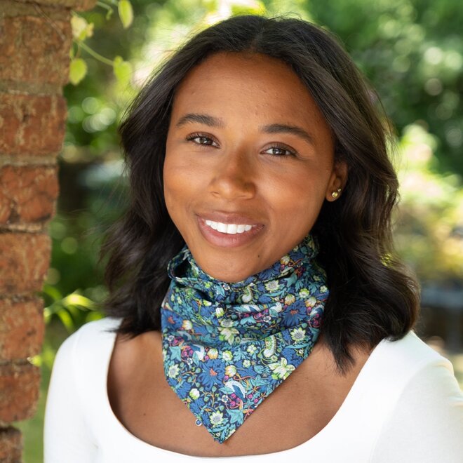 Blue Strawberry Thief Square Bandana