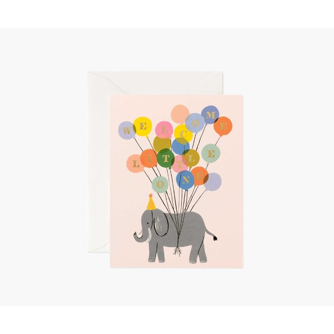 Welcome Elephant New Baby Card