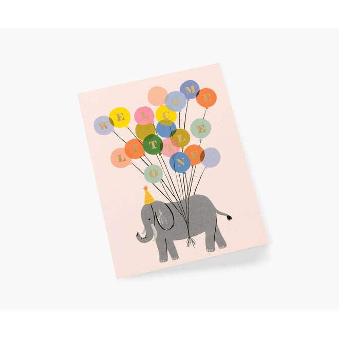 Welcome Elephant New Baby Card
