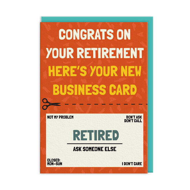 New Business Card Retirement Card