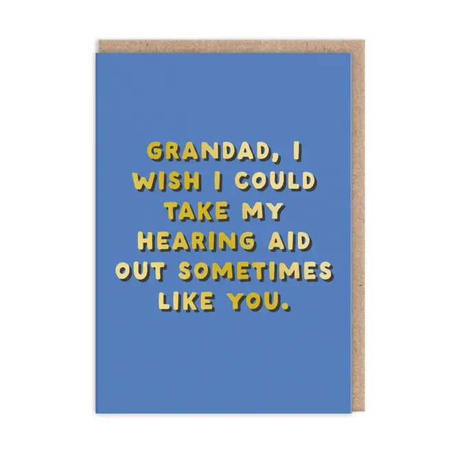 Granddad: Hearing Aid Greeting Card