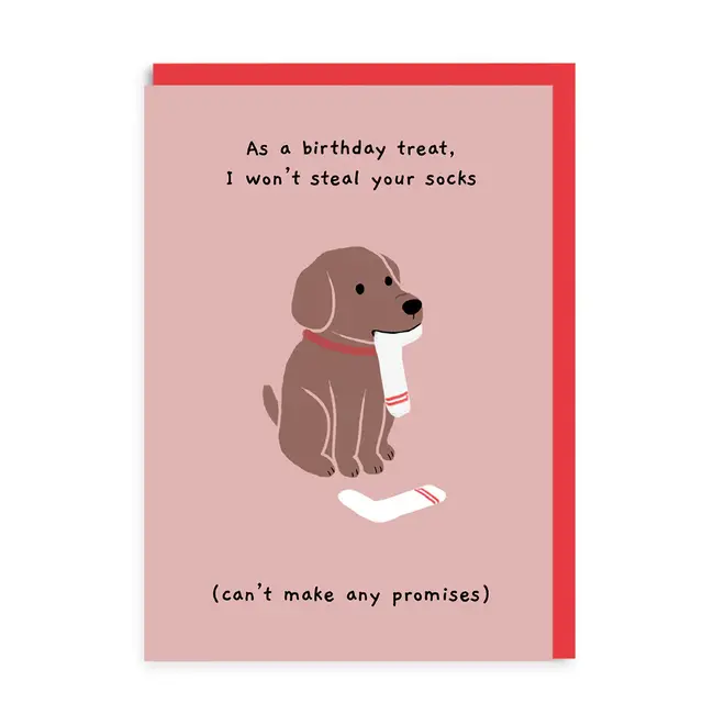 Steal Your Socks Birthday Card