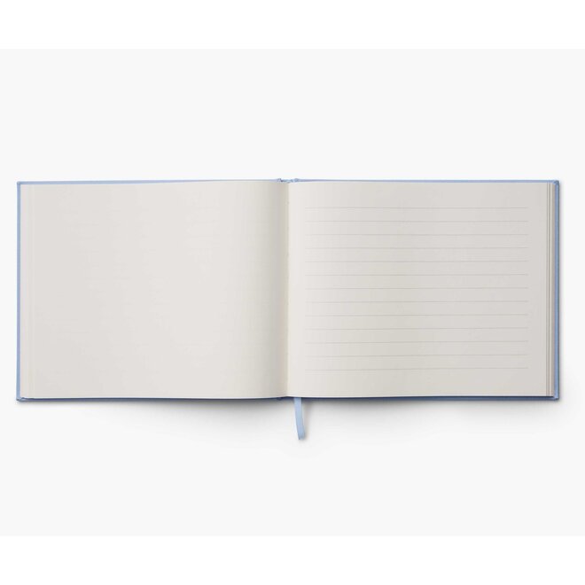 Hydrangea Embroidered Fabric Guest Book