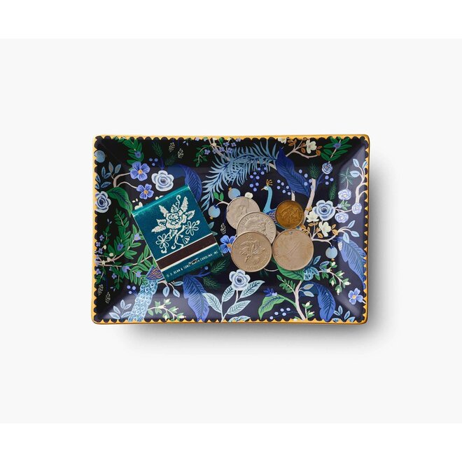 Peacock Porcelain Catchall Tray